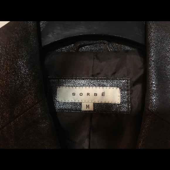 Sorbe’ Leather metallic jacket - Picture 4 of 8